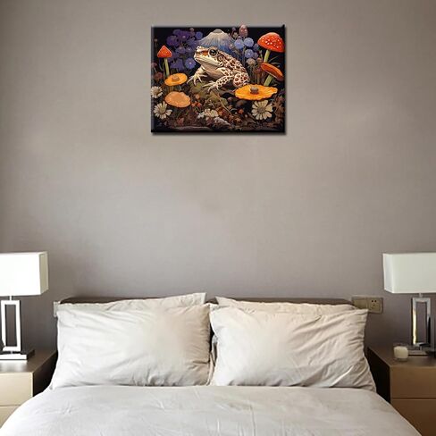 Tucocoo Huge Mushroom Paint by Number Kit for Adults Beginner Kids Painting by Numbers Starry Sky Colorful Flowers Ideal Gift Choice for Birthday Home Decor Room Wall Decor 16x20 inch Without Frame in Kuwait