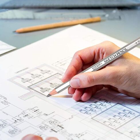 dainayw Professional Drawing Sketching Pencils Set, 24 Pieces Art Pencils (14B - 9H), Graphite Shading Pencils for Beginners & Pro Artists in Kuwait