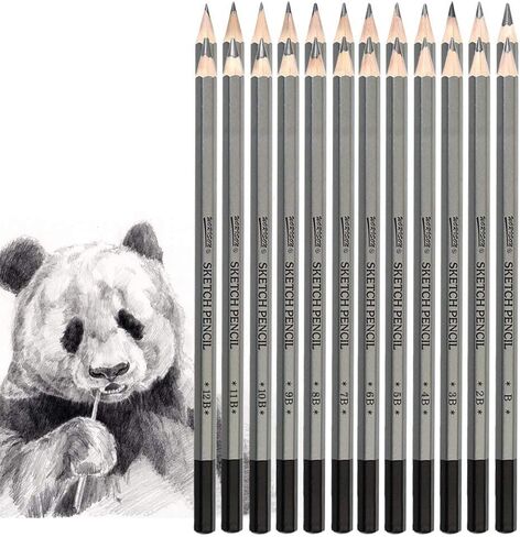 dainayw Professional Drawing Sketching Pencils Set, 24 Pieces Art Pencils (14B - 9H), Graphite Shading Pencils for Beginners & Pro Artists in Kuwait