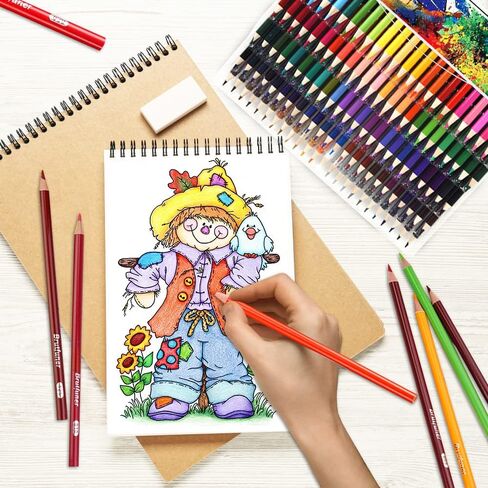 LBW Colored Pencils Oil Pencils Coloring Pencils Drawing Pencils Soft Cores Colored Pencils for Adult Coloring Books Kids Artists Beginners (72) in Kuwait