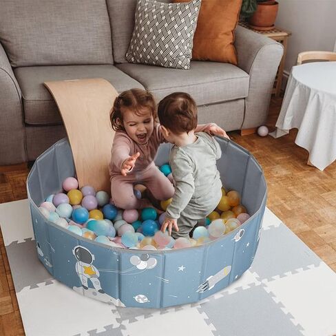 ibwaae Portable Kids Ball Pit Foldable Baby Playpen Large Ocean Ball Pool Storage Bag Indoor Outdoor Fence for Baby Toddlers(Universe) in Kuwait
