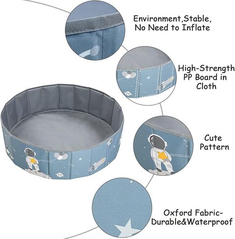 ibwaae Portable Kids Ball Pit Foldable Baby Playpen Large Ocean Ball Pool Storage Bag Indoor Outdoor Fence for Baby Toddlers(Universe) in Kuwait