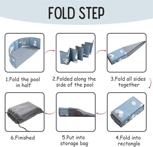 ibwaae Portable Kids Ball Pit Foldable Baby Playpen Large Ocean Ball Pool Storage Bag Indoor Outdoor Fence for Baby Toddlers(Universe) in Kuwait