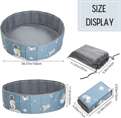 ibwaae Portable Kids Ball Pit Foldable Baby Playpen Large Ocean Ball Pool Storage Bag Indoor Outdoor Fence for Baby Toddlers(Universe) in Kuwait