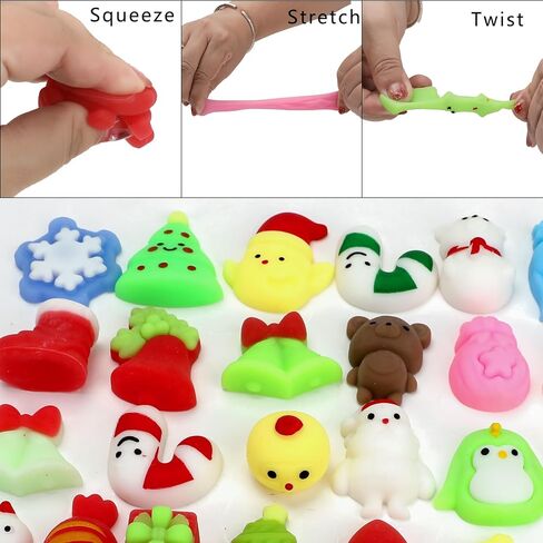 43PCS Easter Mochi Squishy Stress Relief Squishies Easter Basket Stuffers Gifts in Kuwait