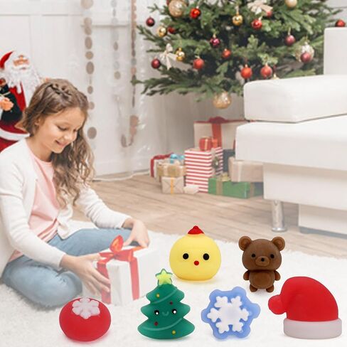 43PCS Easter Mochi Squishy Stress Relief Squishies Easter Basket Stuffers Gifts in Kuwait