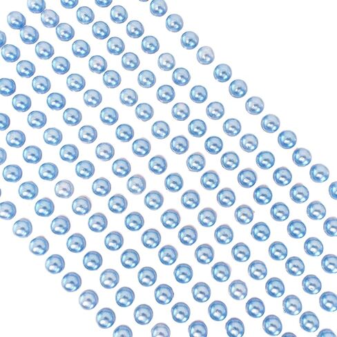 400 Self Adhesive Pearls 6mm Small Round Pearl Stick On Adhesive Beads Embellishment (Burgundy Red) in Kuwait