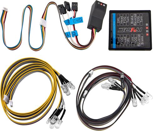 HIRCQOO RC LED Light Kit Turn Light Fog Light Reverse Brake Lights Compatible with Traxxas TRX-4 Axial SCX10 II 90046 RC4WD D90 D110 1/10 RC Crawler Car Truck (16 Lights) in Saudi Arabia