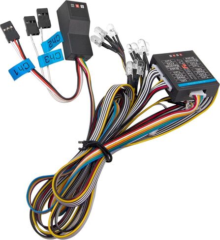 HIRCQOO RC LED Light Kit Turn Light Fog Light Reverse Brake Lights Compatible with Traxxas TRX-4 Axial SCX10 II 90046 RC4WD D90 D110 1/10 RC Crawler Car Truck (16 Lights) in Saudi Arabia