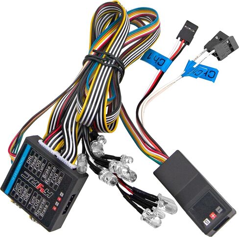 HIRCQOO RC LED Light Kit Turn Light Fog Light Reverse Brake Lights Compatible with Traxxas TRX-4 Axial SCX10 II 90046 RC4WD D90 D110 1/10 RC Crawler Car Truck (16 Lights) in Saudi Arabia