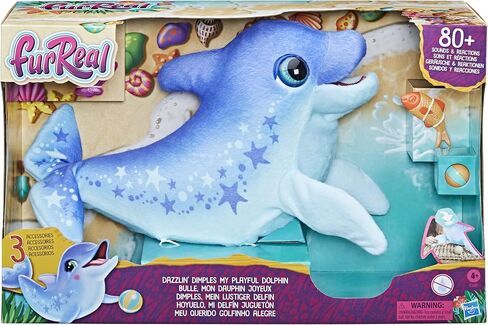 furReal Dazzlin' Dimples My Playful Dolphin, 80+ Sounds and Reactions, Interactive Toy Electronic Pet, Animatronic Toy, Ages 4 and Up in Saudi Arabia