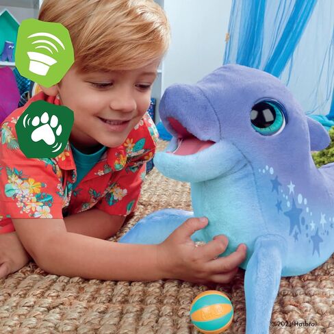 furReal Dazzlin' Dimples My Playful Dolphin, 80+ Sounds and Reactions, Interactive Toy Electronic Pet, Animatronic Toy, Ages 4 and Up in Saudi Arabia