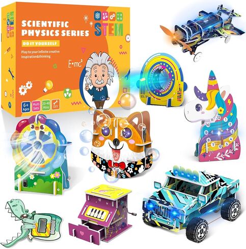 مجموعات 6 في 1 للأطفال الذين تتراوح أعمارهم بين 8 و12 عامًا، مجموعة أدوات بناء الحرف العلمية التعليمية، مجموعات نماذج سيارات خشبية، هدايا للأولاد الذين تتراوح أعمارهم بين 8 و9 و10 و11 و12 عامًا فما فوق، ألعاب ألغاز خشبية ثلاثية الأبعاد للأولاد والبنات in Kuwait
