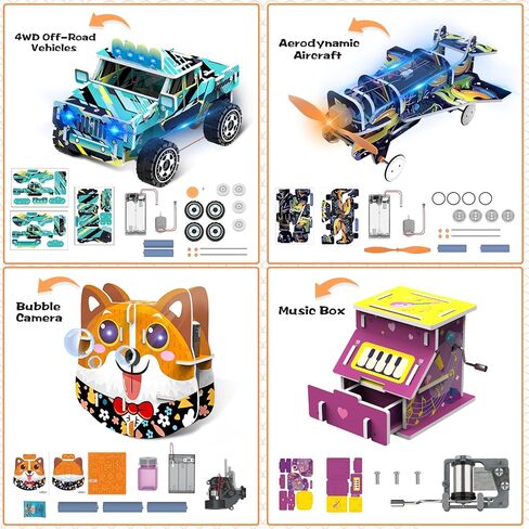 مجموعات 6 في 1 للأطفال الذين تتراوح أعمارهم بين 8 و12 عامًا، مجموعة أدوات بناء الحرف العلمية التعليمية، مجموعات نماذج سيارات خشبية، هدايا للأولاد الذين تتراوح أعمارهم بين 8 و9 و10 و11 و12 عامًا فما فوق، ألعاب ألغاز خشبية ثلاثية الأبعاد للأولاد والبنات in Kuwait