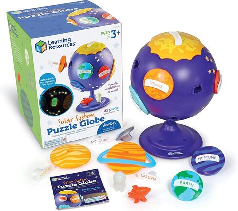 Learning Resources Solar System Puzzle Globe Space Toys for Toddlers, 21 Pieces, Age 3+, STEM Toys for Kids, Space Décor for Kids, for Kids in Saudi Arabia