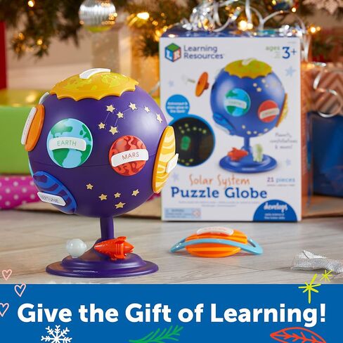 Learning Resources Solar System Puzzle Globe Space Toys for Toddlers, 21 Pieces, Age 3+, STEM Toys for Kids, Space Décor for Kids, for Kids in Saudi Arabia