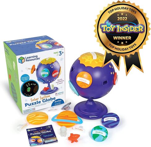 Learning Resources Solar System Puzzle Globe Space Toys for Toddlers, 21 Pieces, Age 3+, STEM Toys for Kids, Space Décor for Kids, for Kids in Saudi Arabia