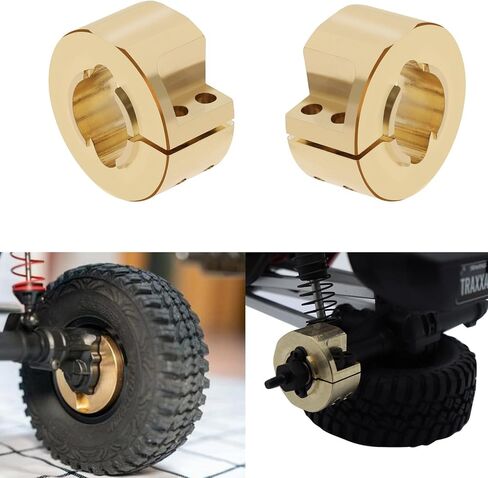 2 قطعة ثقل موازنة المحور الخلفي النحاسي ترقية جزء متوافق مع TRX4M 1/18 RC الزواحف 23 جرام/القطعة النحاس عجلة الوزن نموذج سيارة ملحق in Kuwait