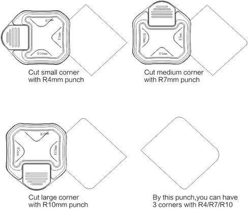 كادي (4مم 7 مم 10 مم) 3 في 1 Corner Round ounder Paper Punch in Kuwait