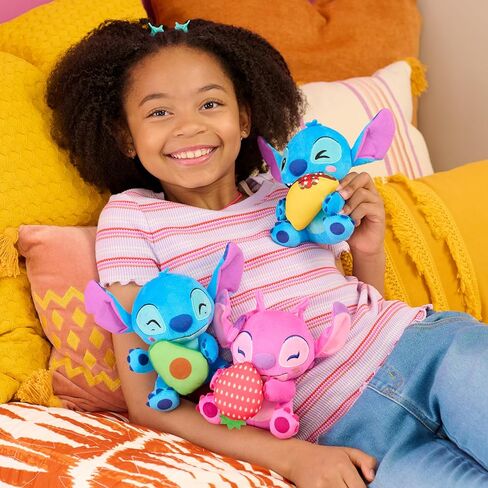 STITCH Disney Small 7-inch Plush Stuffed Animal, Angel with Strawberry, Officially Licensed Kids Toys for Ages 2 Up by Just Play in Saudi Arabia