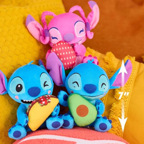 STITCH Disney Small 7-inch Plush Stuffed Animal, Angel with Strawberry, Officially Licensed Kids Toys for Ages 2 Up by Just Play in Saudi Arabia
