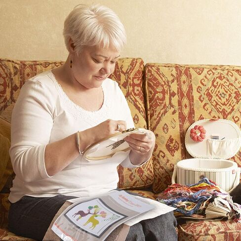 مجموعة خياطة متقاطعة مختومة بنمط خياطة متقاطعة لديكور المنزل، مجموعة تطريز قماشية مطبوعة مسبقا 11 قيراط - قطة ساحرة 12.6 انش × 15.7 انش in Kuwait