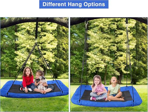 RedSwing 65" Saucer Swing for Kids, Giant Platform Swing for Outdoor Playground, Flying Oval Surf Swing Strong Heavy Duty, 500lbs Weight Capacity, Easy to Asssemble, Rainbow in Saudi Arabia