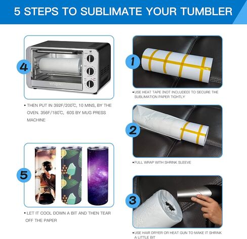 Munskine 4 Pack Sublimation Tumblers 20 Oz Skinny Stainless Steel Double Wall Tumbler Blanks - Sublimation Tumblers with Lid, Straw, Brush & Shrink Wrap -White in Saudi Arabia