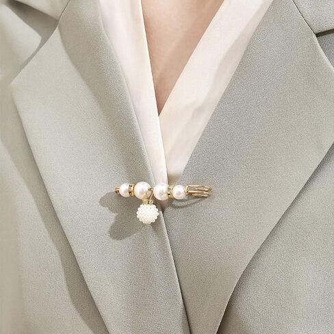 دبابيس بروش للنساء على الموضة، دبابيس أمان تزيينية للملابس، مشبك شال سترة ذهبي بلينغ زهرة فراشة فيونكة دبابيس بروش للنساء، دبابيس بروش من اللؤلؤ الصناعي للحرف اليدوية، دبابيس أمان لسراويل الخصر مع صندوق تخزين in Kuwait