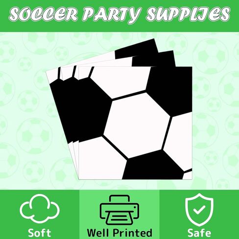 97Pcs Soccer Party Decorations Serve 24, Soccer Birthday Party Supplies Include Dinner Plates, Dessert Plates, Napkins, Cups and Tablecloth, Soccer Decorations for Party in Kuwait