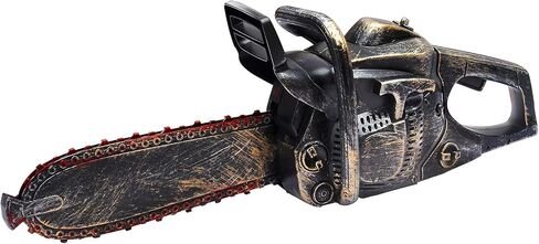 16" Bloody Rusty Electric Chainsaw - Battery Operated Chainsaw Massacre Role Play Accessory with Motion & Sound Effects for Halloween Cosplay Prop, Decorations in Saudi Arabia