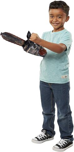 16" Bloody Rusty Electric Chainsaw - Battery Operated Chainsaw Massacre Role Play Accessory with Motion & Sound Effects for Halloween Cosplay Prop, Decorations in Saudi Arabia