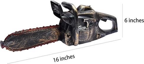 16" Bloody Rusty Electric Chainsaw - Battery Operated Chainsaw Massacre Role Play Accessory with Motion & Sound Effects for Halloween Cosplay Prop, Decorations in Saudi Arabia