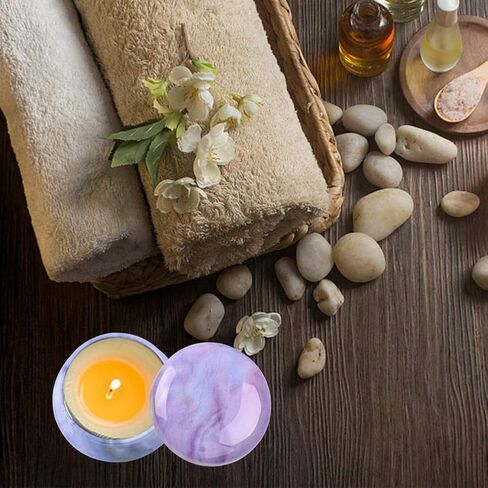 Vidillo 12 قطعة شمعة صنع عدة MiniTin الجرار السائبة شمعة علب شمعة DIY لوازم عدة حامل تخزين حالة الحلوى أدوات الحرفية الكبار في سن المراهقة الفتيات هدية لشمع الصويا، تفضل الحفلات محلية الصنع DIY in Kuwait