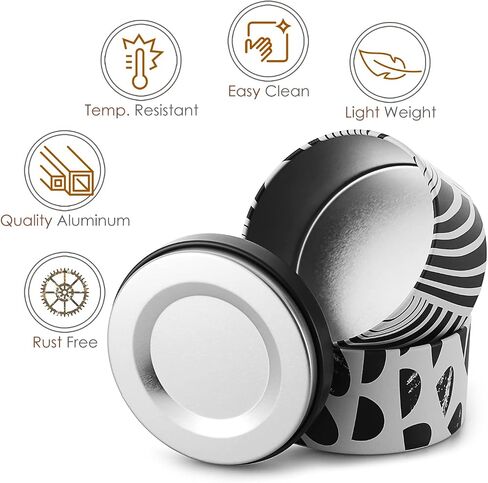 Hearth & Harbor Tin Candle Jars for Making Candles - DIY Candle Containers with Lids - Metal Candle Jars - Bulk Tins Storage for Candle (24, Abstract Shapes) in Kuwait