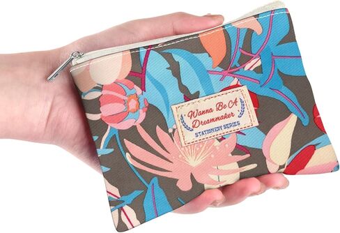 Large Capacity Pencil Case Cute Pencil Pouch Soft Pencil Bag - Can Hold 60 Pencils or 30 Markers - With Small Zipper Organizer, Portable Travel Gifts Multifunctional Bag Set brown autumn leaves in Kuwait