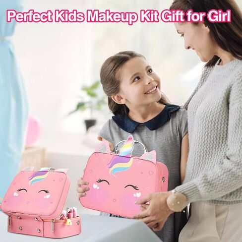 ألعاب مكياج للبنات قابلة للغسل، 38 قطعة طقم مكياج للأطفال للفتيات مجموعة مكياج حقيقية للفتيات الصغيرات الأميرة تلعب هدية عيد ميلاد للأطفال البنات الصغار الذين تتراوح أعمارهم بين 3 4 5 6 7 8 9 10-12 سنة in Kuwait