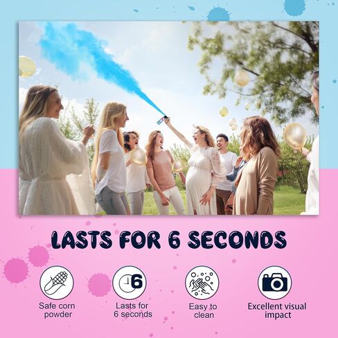 Gender Reveal Fire Extinguisher Color Blaster, 1 Blue Blaster for Baby Boy Gender Reveal in Kuwait