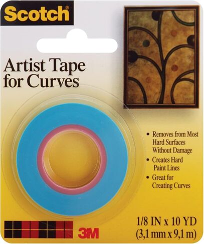 3M Scotch Artist Curves Tape, 1/6 in x 10 yd Roll, Original Version in Saudi Arabia