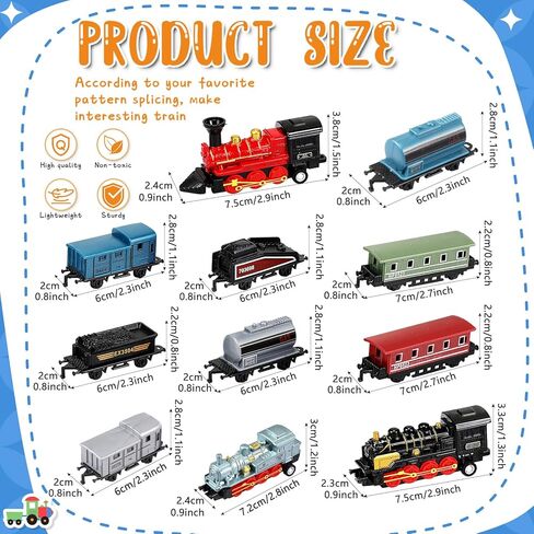 Hanaive 3 Sets Mini Simulation Steam Train Toys Small Retro Steam Train Model Assorted Styles Pull Back Train Set Diecast Locomotive Model Train Set for Boys and Girls Gifts Birthday Party Favor in Kuwait