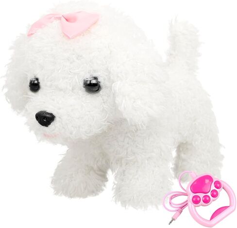 YH YUHUNG Walking Dog Toys for Kids with Remote Control Leash, Plush Electronic Pets Puppy Interactive Dog That Walk, Bark, Head Nod, Wags Tail(Brown) in Kuwait