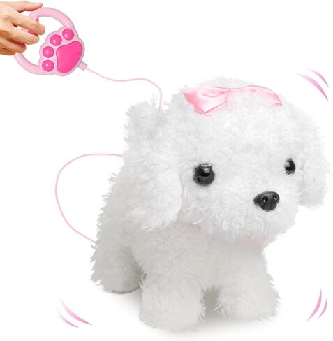 YH YUHUNG Walking Dog Toys for Kids with Remote Control Leash, Plush Electronic Pets Puppy Interactive Dog That Walk, Bark, Head Nod, Wags Tail(Brown) in Kuwait