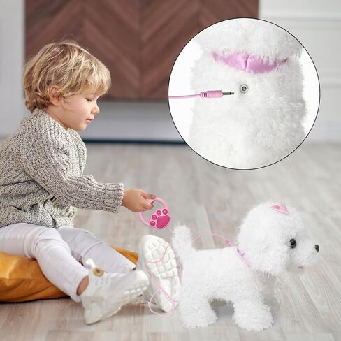 YH YUHUNG Walking Dog Toys for Kids with Remote Control Leash, Plush Electronic Pets Puppy Interactive Dog That Walk, Bark, Head Nod, Wags Tail(Brown) in Kuwait