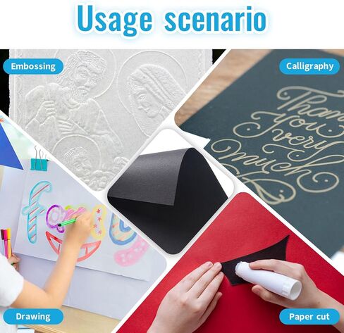 Rcybeo White Black Mixed Cardstock Paper, 100 Sheet Card Stock Thick Paper 80 lb/200 gsm Paper. 8.5 × 11 inch, Heavy Weight Cover Stock Craft for Arts Crafts DIY, Invitations, Card Making, Printing in Kuwait