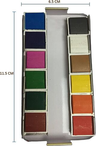 Whiskey Painters Lightweight, Compact, 12 pan Watercolor Paint Palette box Urban Artist Travel Set, Pocket Size, Indoors or Outdoors. Colors NOT included in Saudi Arabia