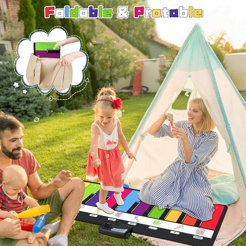 بساط البيانو، M SANMERSEN، بساط البيانو للأطفال الصغار مع 28 صوتًا موسيقيًا، لوحة مفاتيح موسيقى البيانو، ألعاب تنموية للأطفال، ألعاب تعليمية لعمر 1 2 3 4 5 سنوات من الفتيات والأولاد وأعياد الميلاد in Kuwait