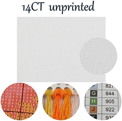 جوي سنداي مجموعة تطريز متقاطعة 14 قيراط من مجموعة التطريز للمبتدئين بنمط غير مطبوع - ريسكيو in Kuwait