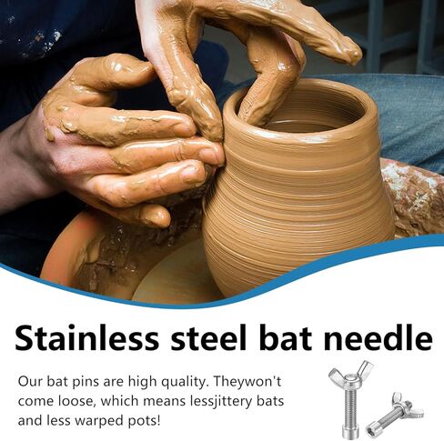 Sthmeyue Bat Pins-Fits with Any Standard Wheel Head Ceramic Bat-Pottery Wheel Bat (Set of 4 Bolts and 4 Wing Nuts) in Kuwait