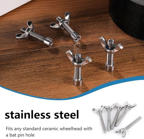 Sthmeyue Bat Pins-Fits with Any Standard Wheel Head Ceramic Bat-Pottery Wheel Bat (Set of 4 Bolts and 4 Wing Nuts) in Kuwait
