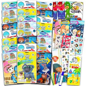 (24 عبوة) مجموعة كتب تلوين للاطفال مع ادوات تلوين، مجموعة هدايا حفلات كبيرة للاولاد والبنات - كتب أنشطة شخصيات كرتونية للاميرة والبطل الخارق للاطفال | حزمة تلوين in Kuwait